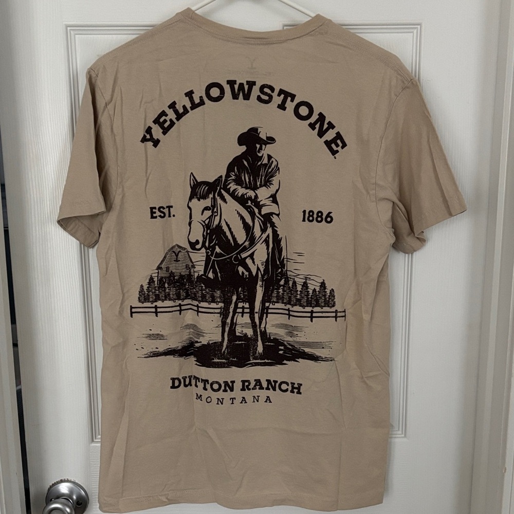 Yellowstone Dutton Ranch Graphic Tee - Tan